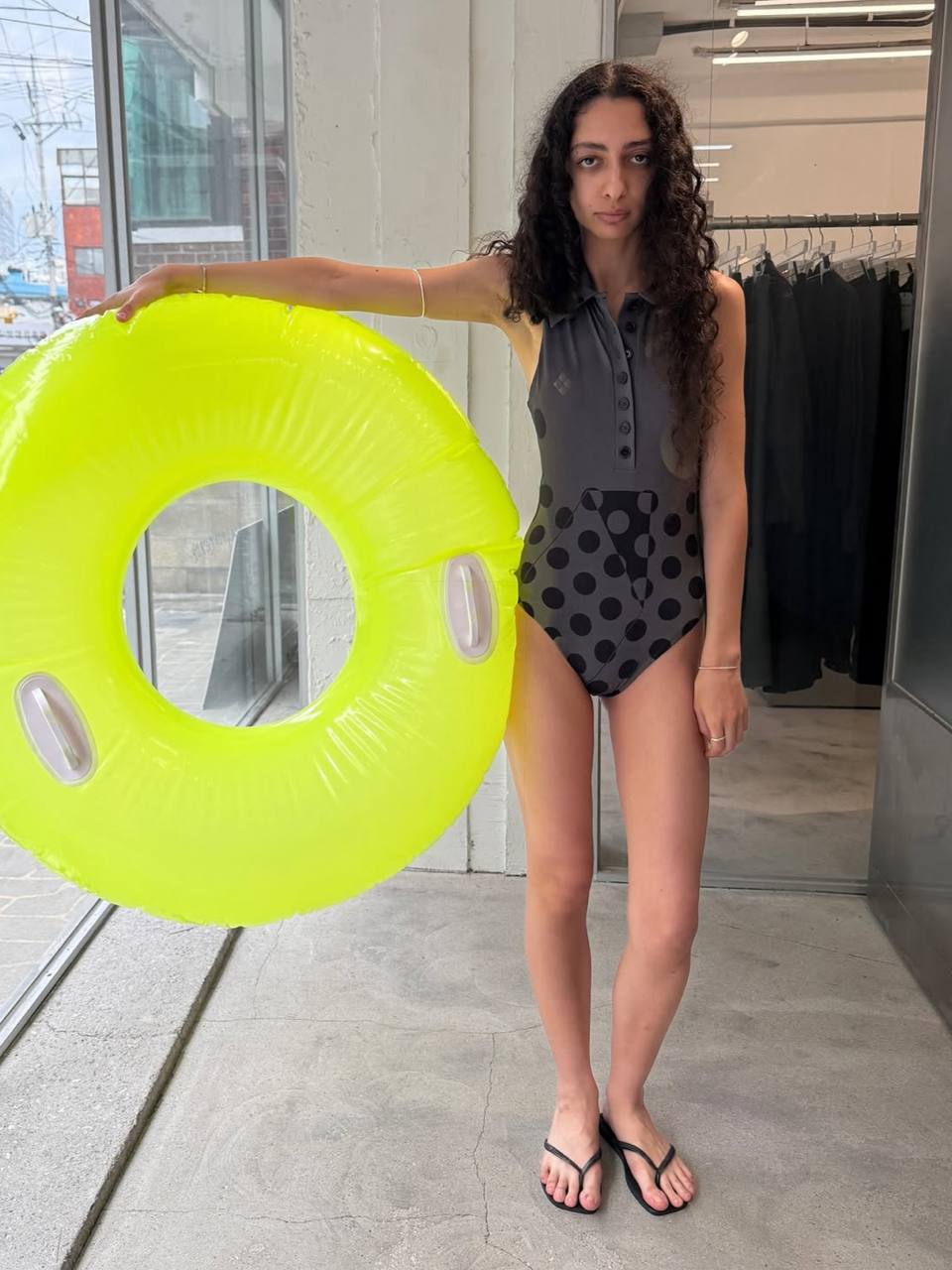 【odlyworkshop】Polka Collar Swimsuit