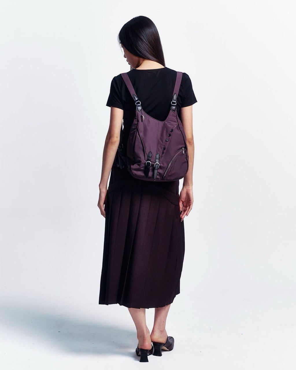 【mschf】BUCKLE STRAP NYLON RUCKSACK - 2 colors