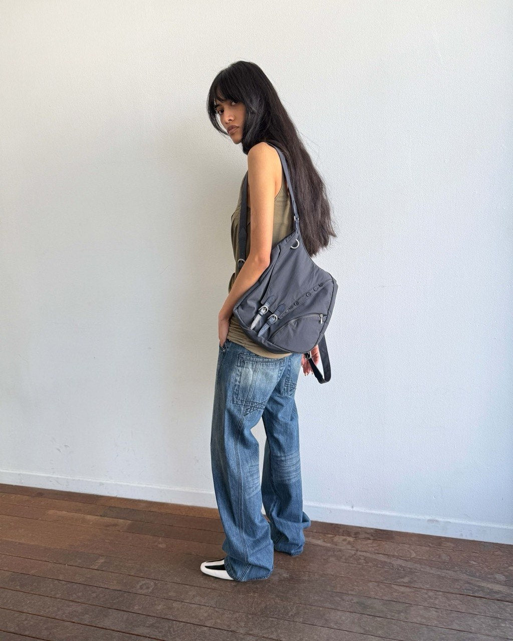【mschf】BUCKLE STRAP NYLON RUCKSACK - 2 colors