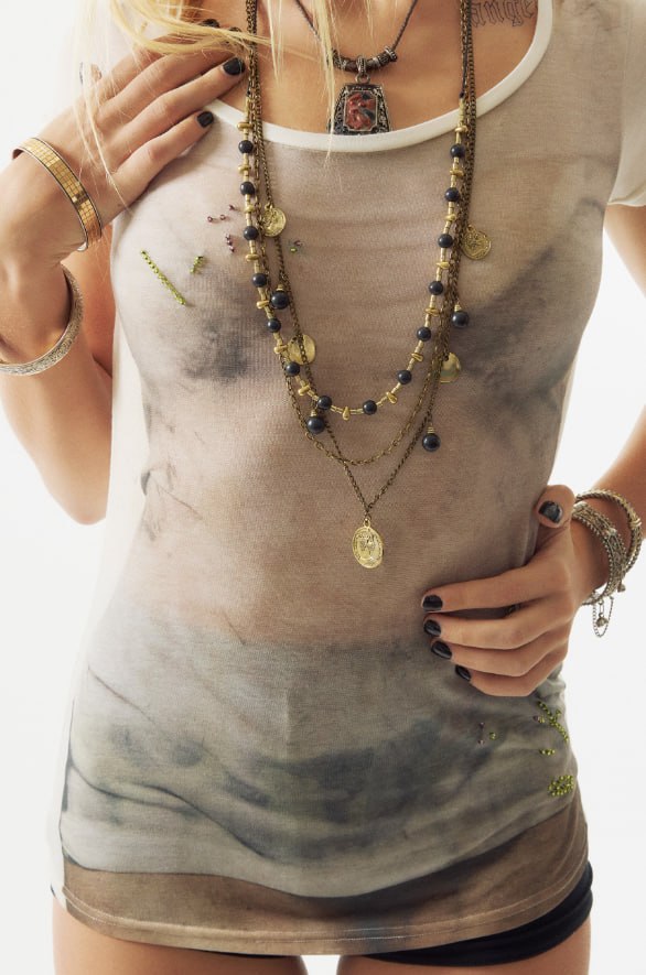 【SCULPTOR】Wet Sheer Tee - White