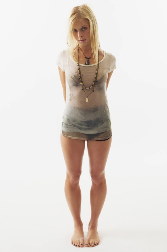 【SCULPTOR】Wet Sheer Tee - White