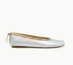 【PAES】Leather String Flat - Punching Silver
