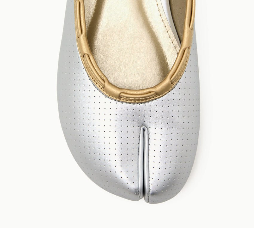 【PAES】Leather String Flat - Punching Silver