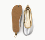 【PAES】Leather String Flat - Punching Silver