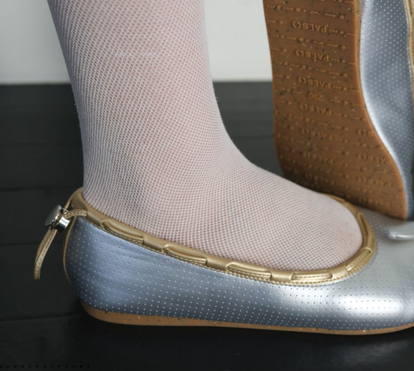 【PAES】Leather String Flat - Punching Silver