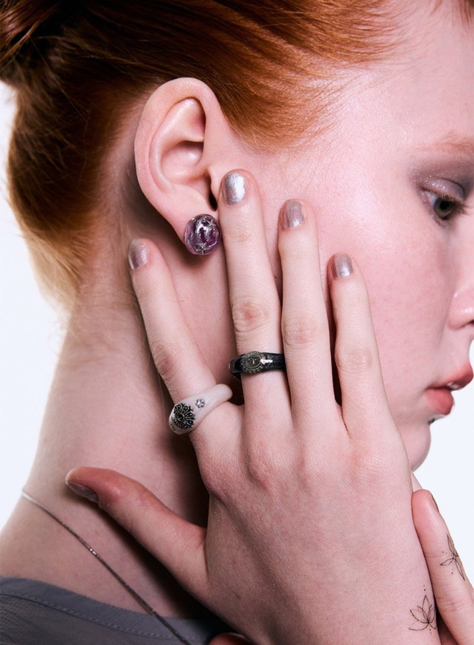 【NFF】moonrise earrings - purple