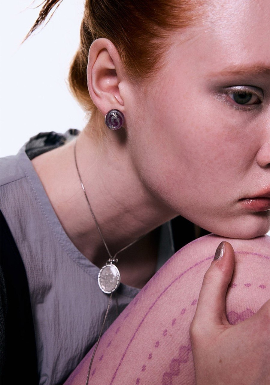 【NFF】moonrise earrings - purple
