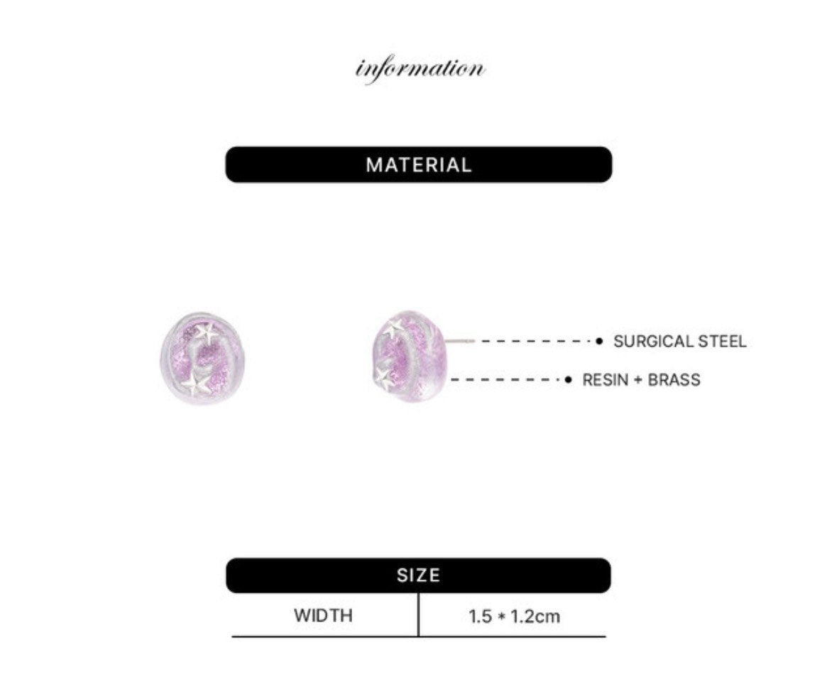 【NFF】moonrise earrings - purple