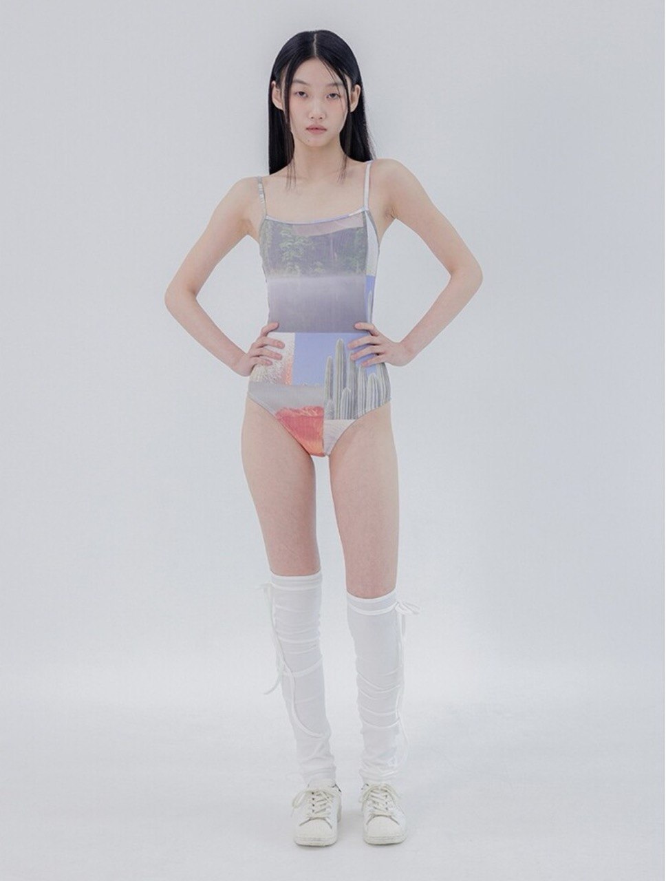 【seasaltsea】COLLAGE RIB SWIM SUIT