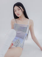 【seasaltsea】COLLAGE RIB SWIM SUIT