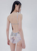 【seasaltsea】COLLAGE RIB SWIM SUIT