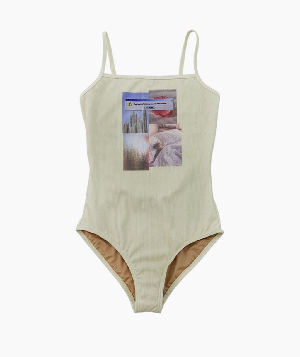 【seasaltsea】ATTENTION RIB SWIM SUIT