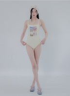 【seasaltsea】ATTENTION RIB SWIM SUIT