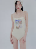 【seasaltsea】ATTENTION RIB SWIM SUIT