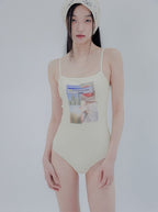 【seasaltsea】ATTENTION RIB SWIM SUIT