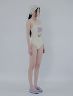 【seasaltsea】ATTENTION RIB SWIM SUIT