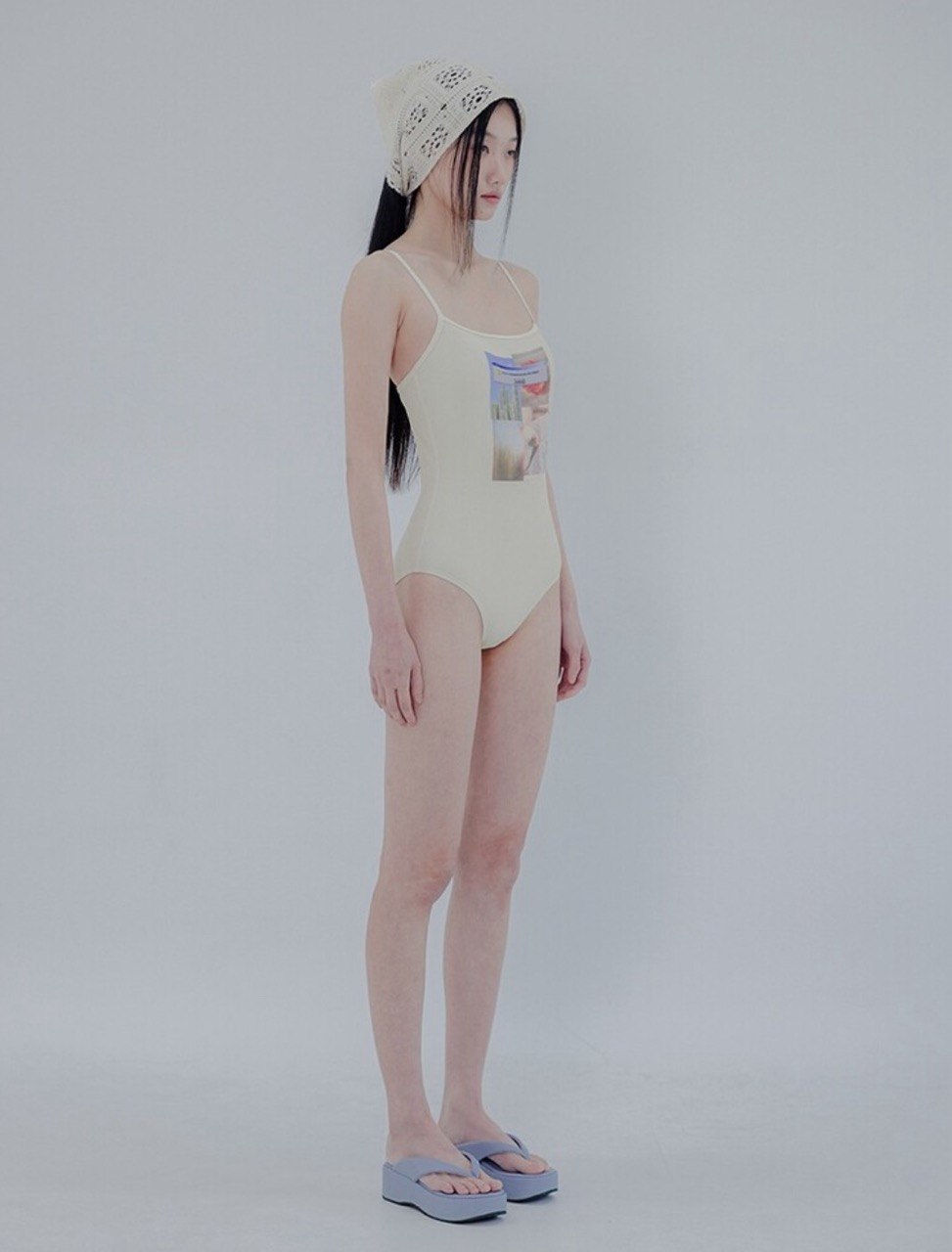 【seasaltsea】ATTENTION RIB SWIM SUIT