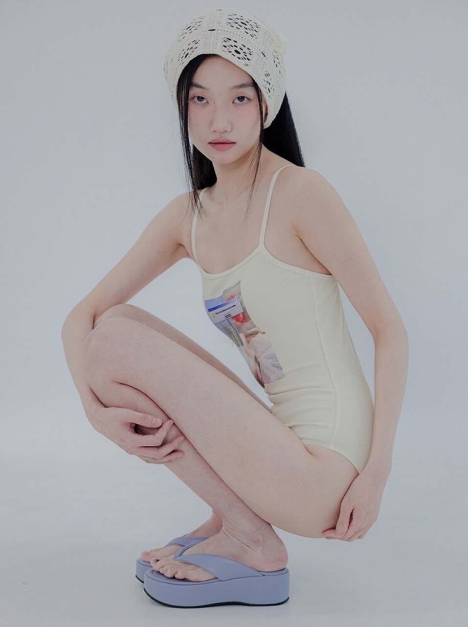 【seasaltsea】ATTENTION RIB SWIM SUIT