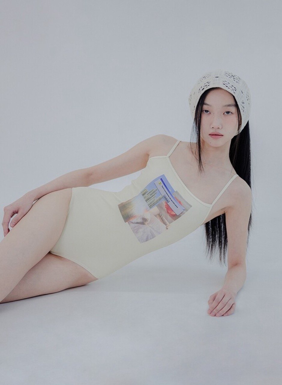 【seasaltsea】ATTENTION RIB SWIM SUIT