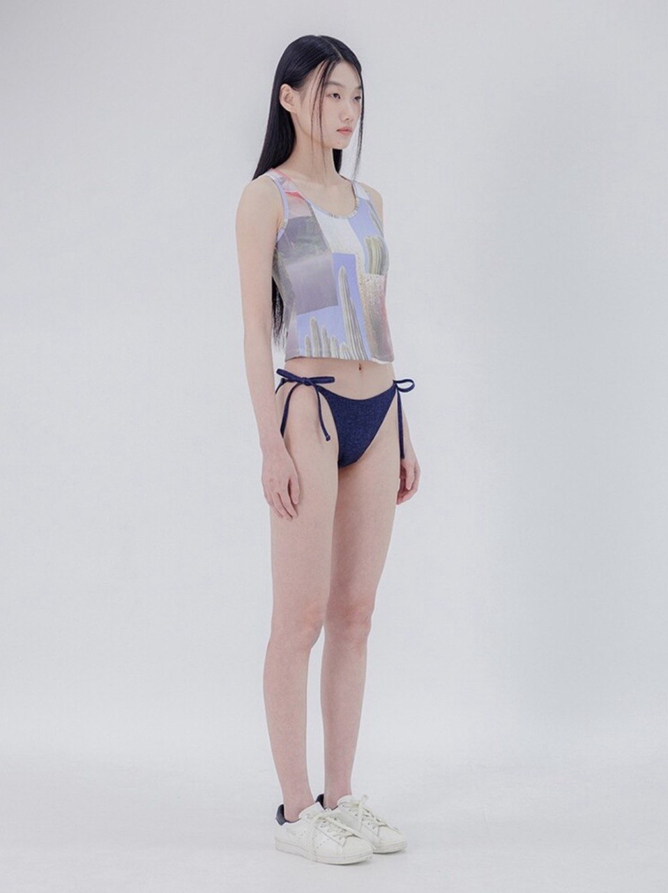 【seasaltsea】COLLAGE RIB TAHK TOP