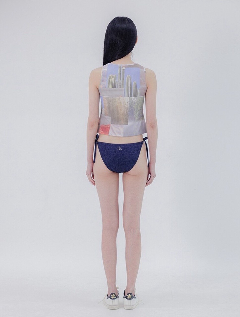 【seasaltsea】COLLAGE RIB TAHK TOP