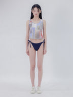 【seasaltsea】COLLAGE RIB TAHK TOP