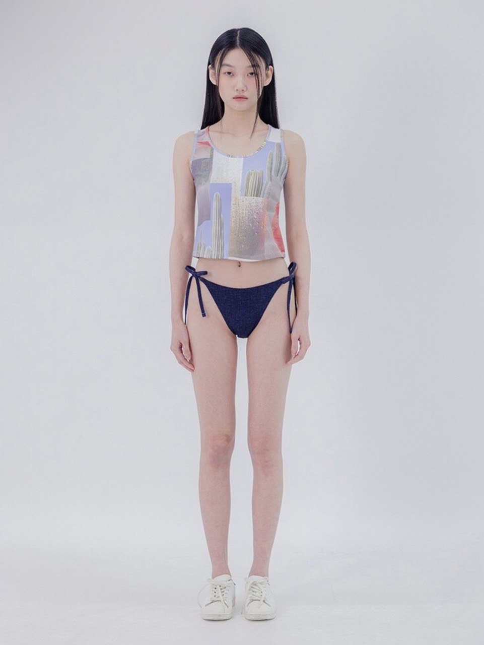 【seasaltsea】COLLAGE RIB TAHK TOP