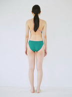 【seasaltsea】REVERSIBLE NEWSPAPER SWIM SUIT - PINK
