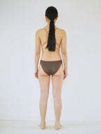 【seasaltsea】REVERSIBLE NEWSPAPER SWIM SUIT - ORANGE