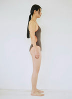 【seasaltsea】REVERSIBLE NEWSPAPER SWIM SUIT - ORANGE