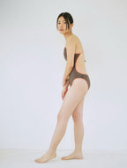 【seasaltsea】REVERSIBLE NEWSPAPER SWIM SUIT - ORANGE