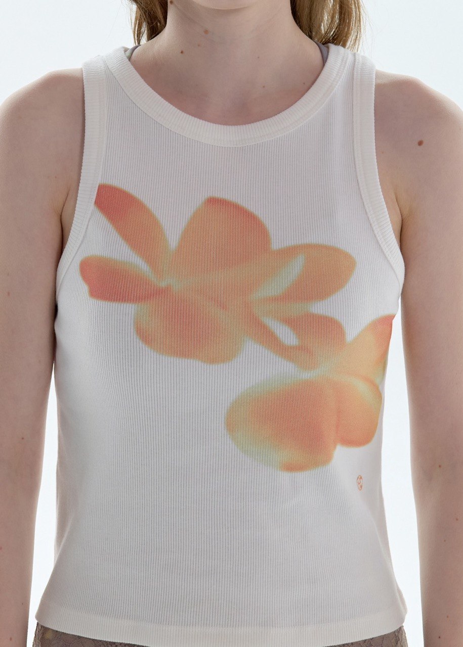 【PISCESS】Flower Sleeveless Top - 4 colors