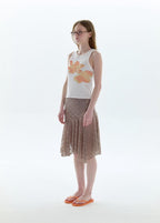 【PISCESS】Flower Sleeveless Top - 4 colors