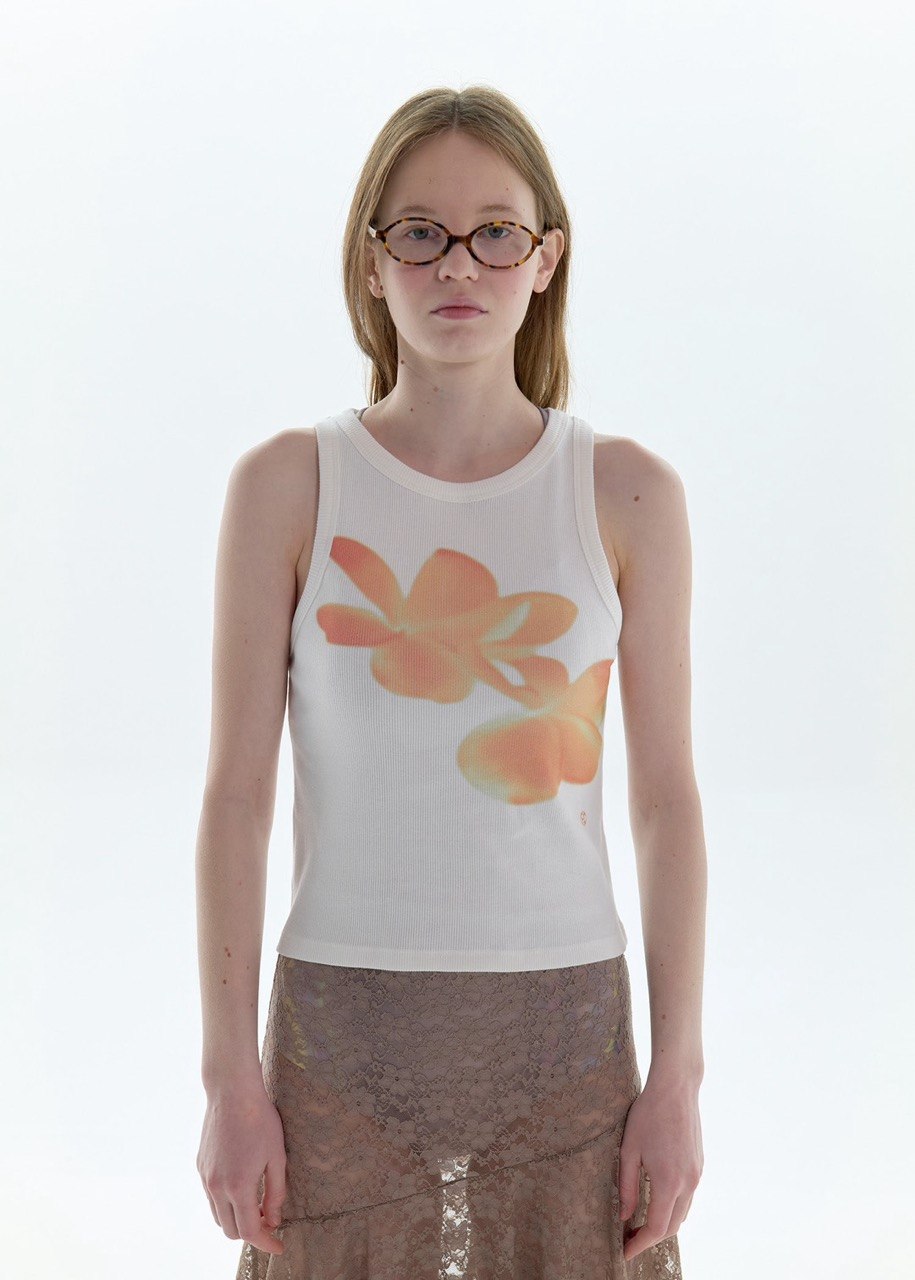 【PISCESS】Flower Sleeveless Top - 4 colors