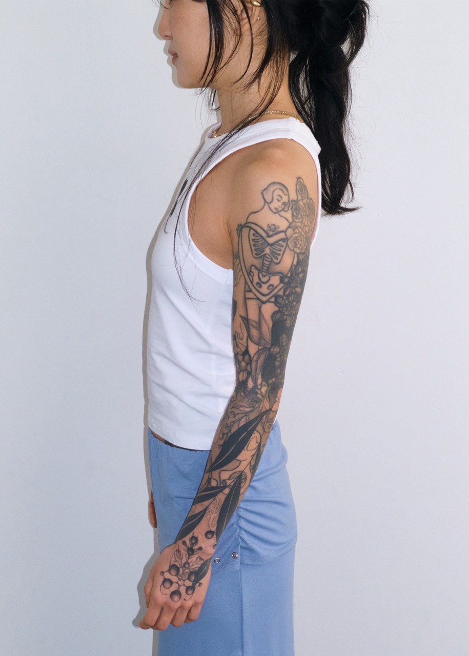 【PISCESS】[X DOY] Big Flower Sleeveless Top - 2 Colors