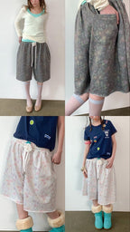 【fa.er.ie】 flower bermuda pants  - 2 colors