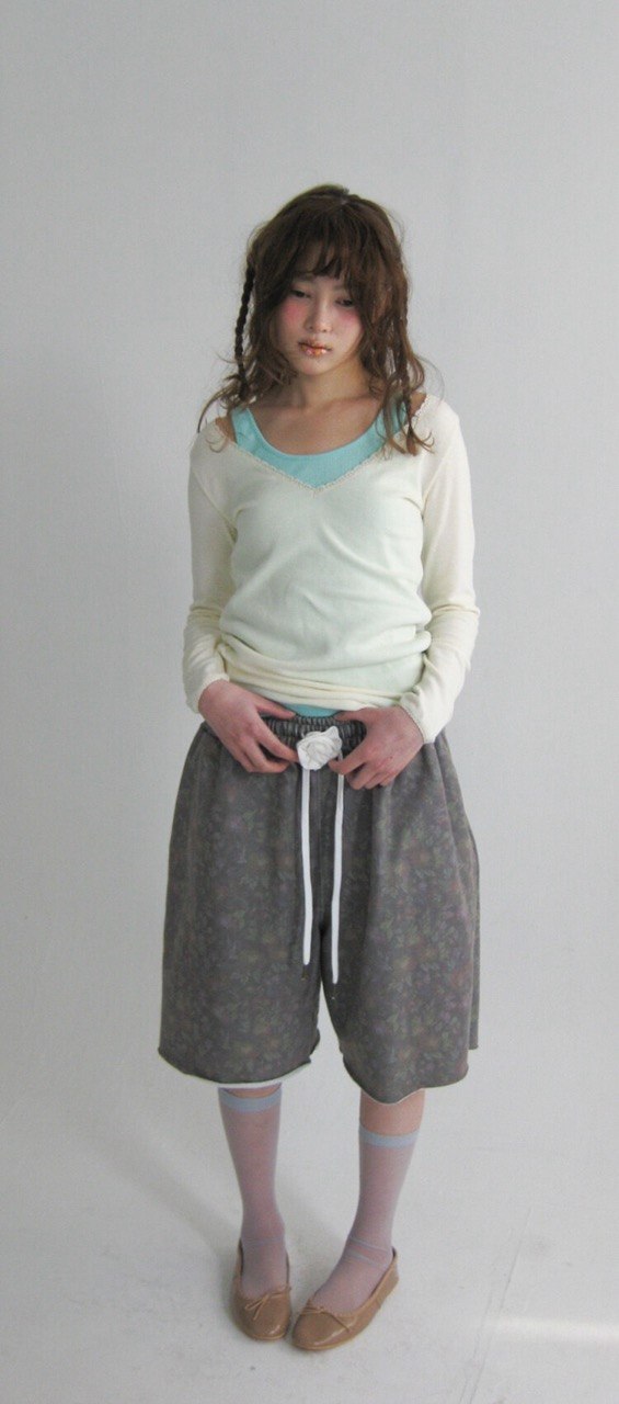 【fa.er.ie】 flower bermuda pants  - 2 colors