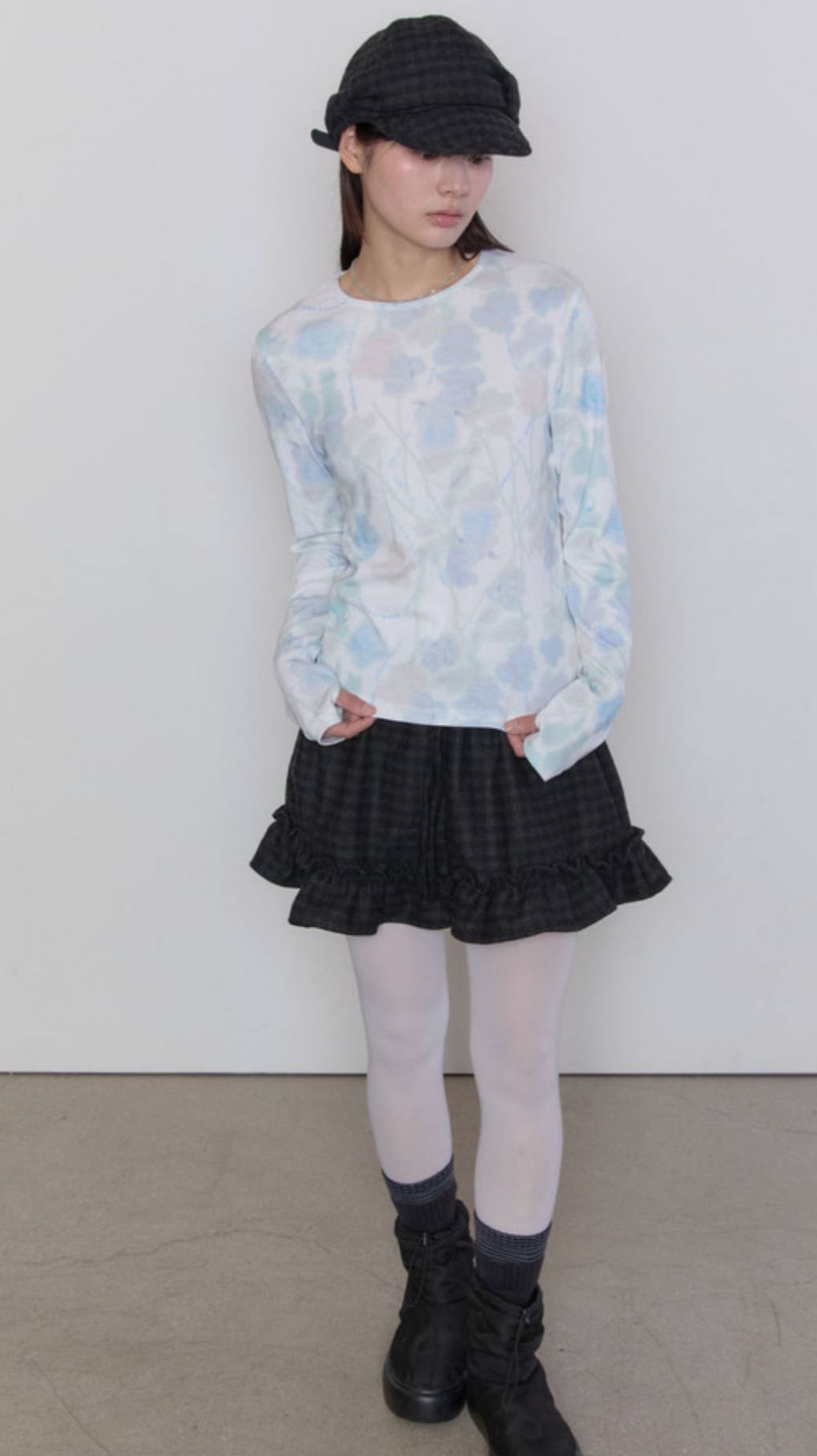 【typeservice】Hazy Petal Top [ White ]