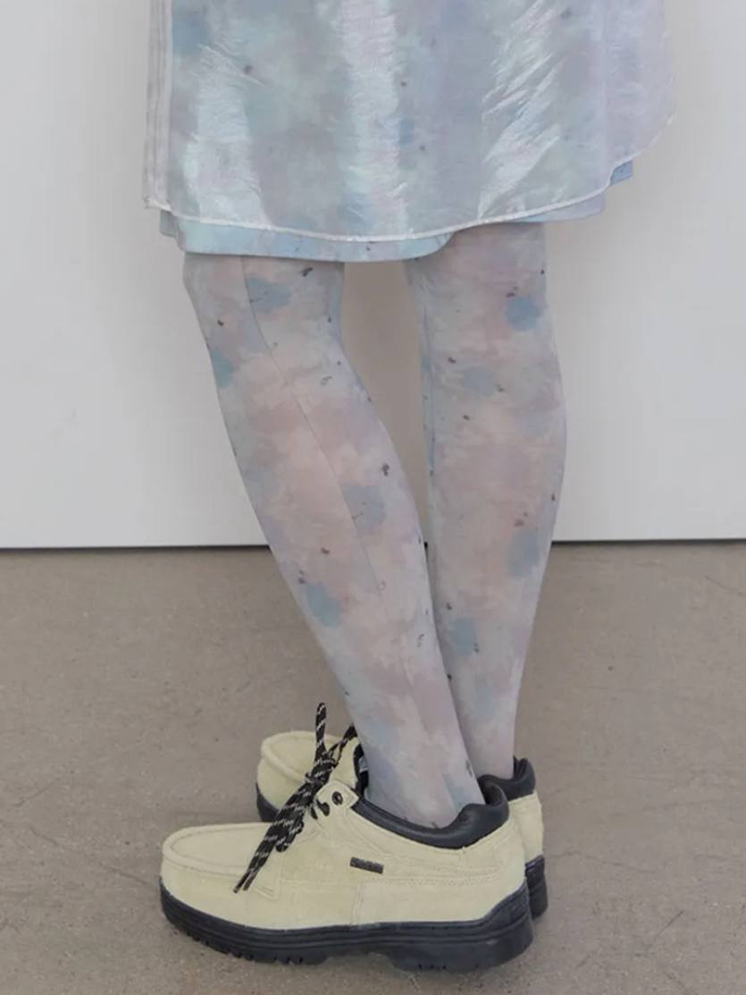 【typeservice】Powder Mist Tights [Brown / Gray ]