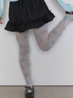 【typeservice】Powder Mist Tights [Brown / Gray ]