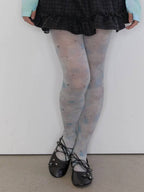 【typeservice】Powder Mist Tights [Brown / Gray ]