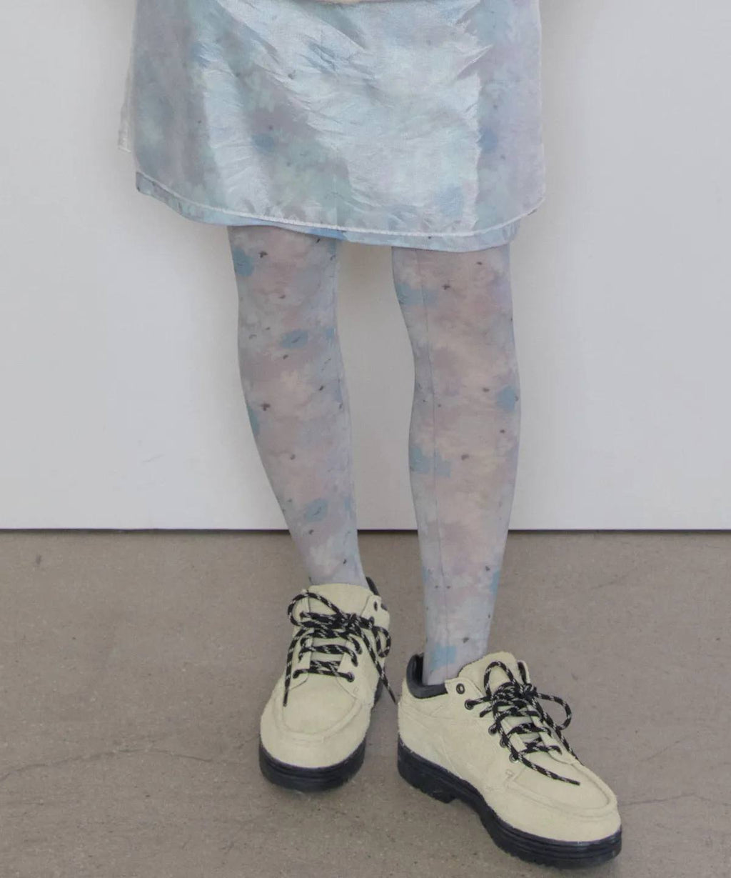 【typeservice】Powder Mist Tights [Brown / Gray ]