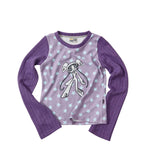 【youthbath】Twist Knit Long Sleeve Top [ Mint / Purple ]
