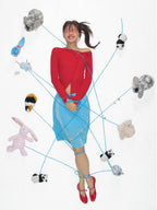 【CRANK】LUCKY BUNNY SKIRT [ purple / blue / camel ]