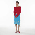 【CRANK】LUCKY BUNNY SKIRT [ purple / blue / camel ]