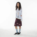 【CRANK】TATTOO LAYERED TOP [ ivory / blue / pink ]