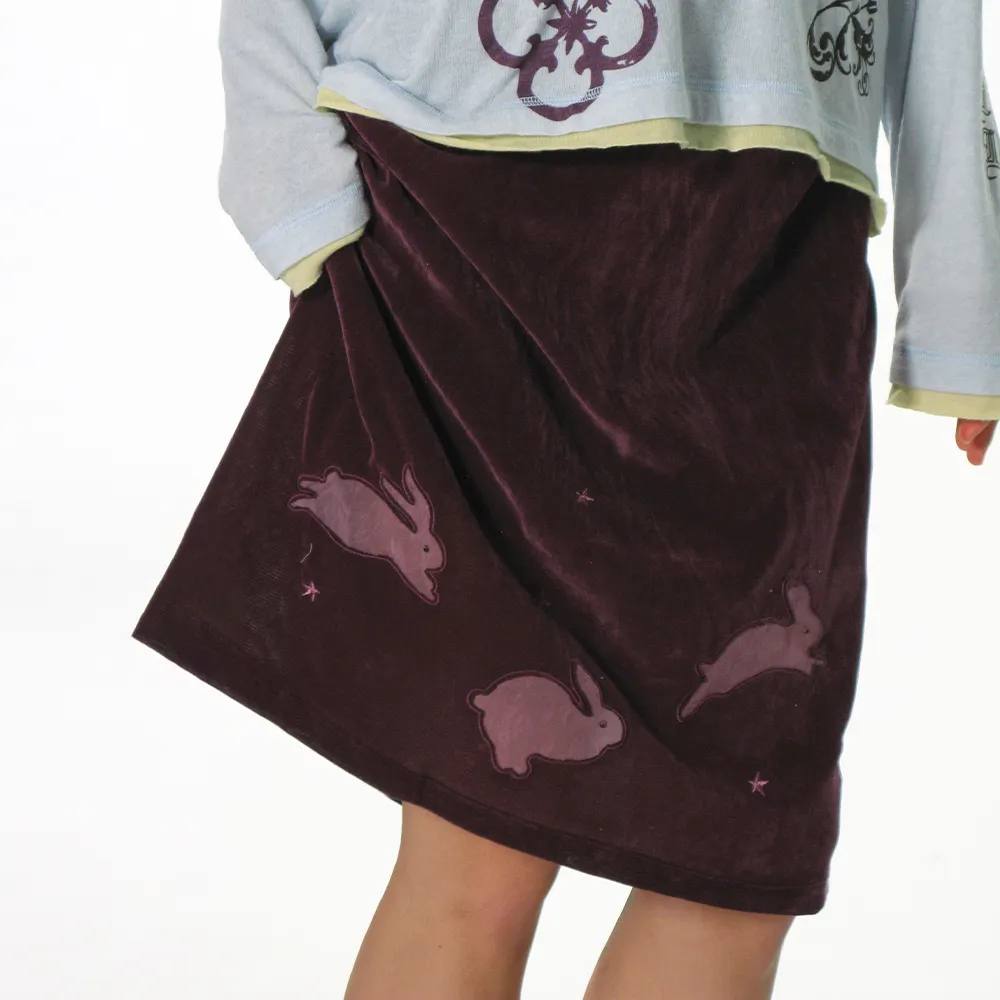 【CRANK】LUCKY BUNNY SKIRT [ purple / blue / camel ]