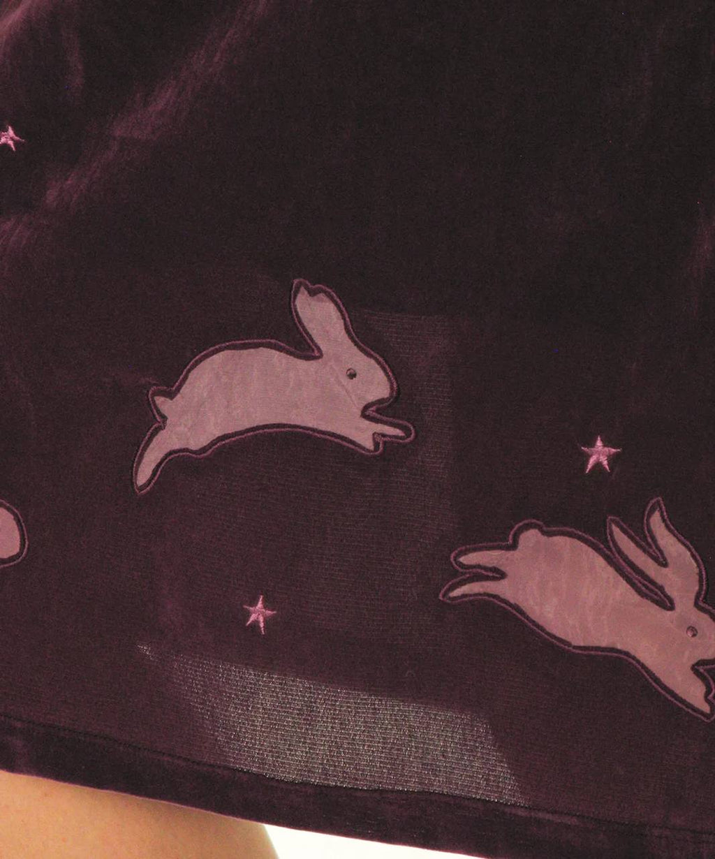 【CRANK】LUCKY BUNNY SKIRT [ purple / blue / camel ]