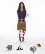 【CRANK】LUCKY BUNNY SKIRT [ purple / blue / camel ]