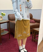 【CRANK】TATTOO LAYERED TOP [ ivory / blue / pink ]